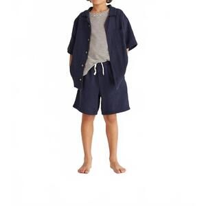 NEW COZMO boys' soft gauze bermuda shorts in navy